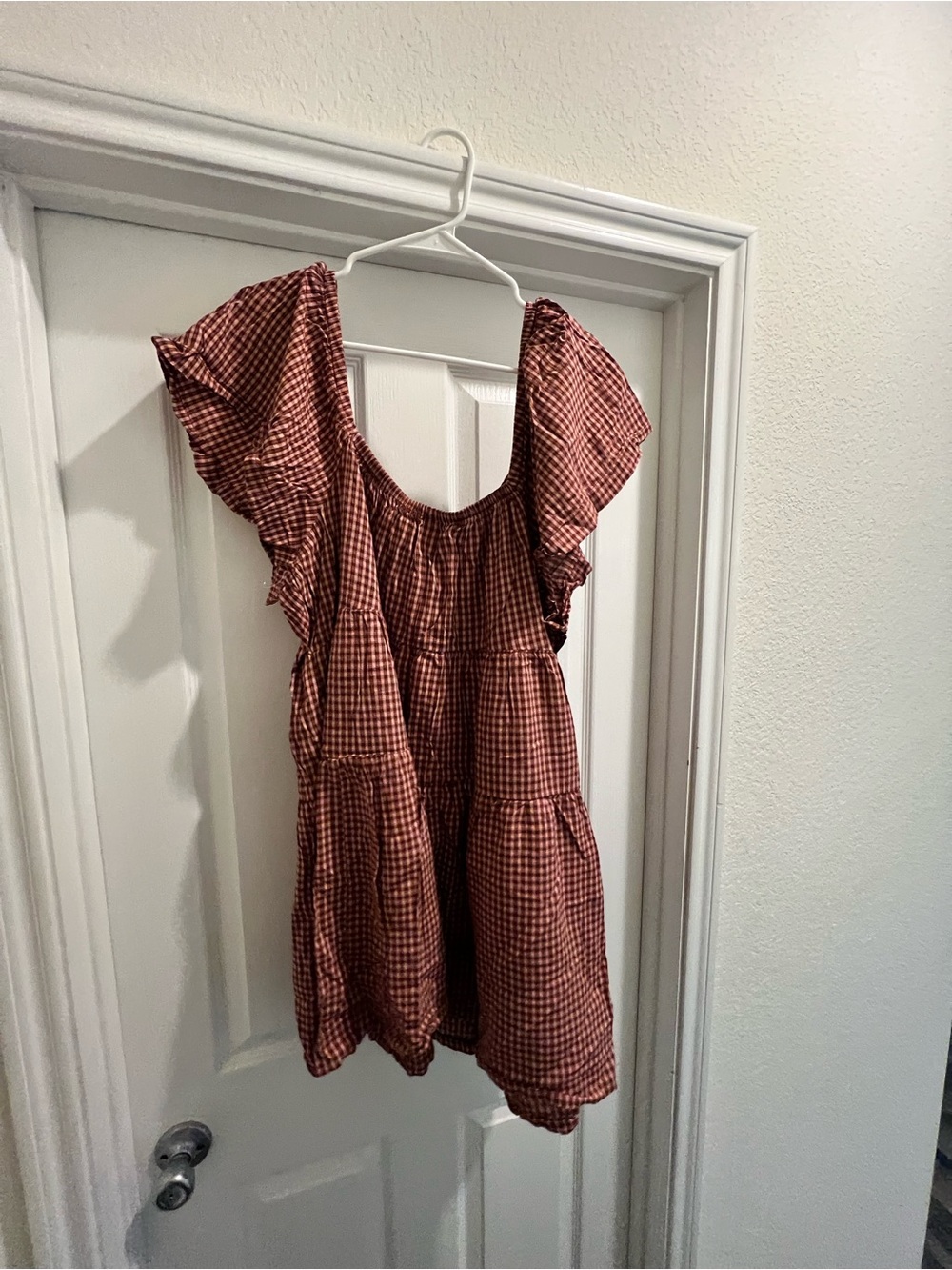 Women’s Pink & Brown Gingham Dress Old Navy - Plus Size